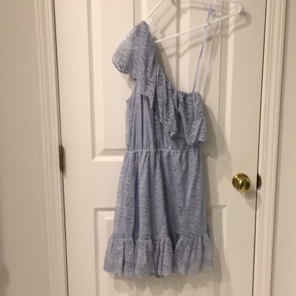 Blue One Shoulder Dress - Picture 4 of 4